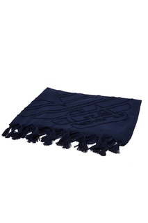 Темно-синее полотенце Emporio Armani