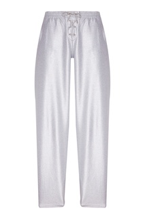 Серебристые брюки со шнуровкой Dirk Bikkembergs