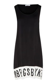 Черное платье с логотипами Dirk Bikkembergs