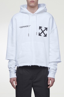 Худи с двухслойными рукавами Off White
