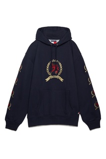 Синее худи с вышивкой Tommy Hilfiger