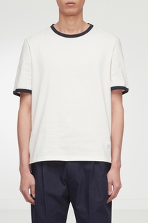 Белая футболка с контрастной отделкой Thom Browne