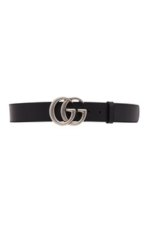 Ремень из гладкой кожи с пряжкой GG Gucci Man