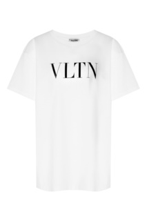 Футболка с черным логотипом VLTN Valentino