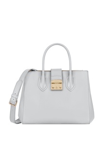 Серая сумка Metropolis из кожи Furla