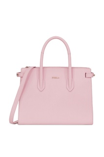 Розовая кожаная сумка Pin Furla