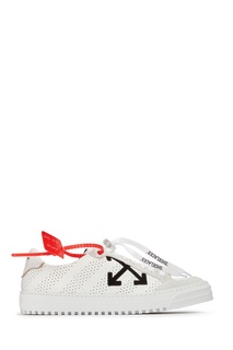 Белые кроссовки с перфорацией Off White