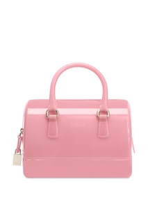Глянцевая розовая сумка Candy Furla