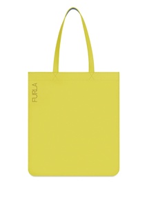 Желтая кожаная сумка Man Oceano Furla