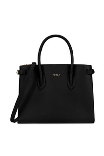 Черная кожаная сумка Pin Furla