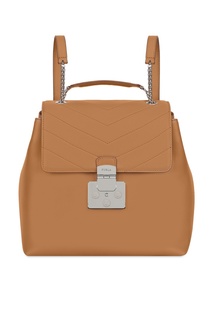 Бежевый кожаный рюкзак Fortuna Furla