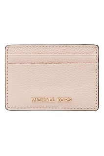 Пудровая кожаная визитница Michael Michael Kors