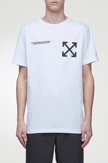 Футболка с принтом на спине Off White