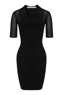 Черное трикотажное платье мини Alexander Wang