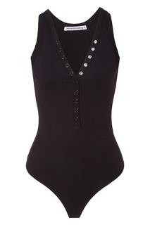 Черное трикотажное боди Alexanderwang.T