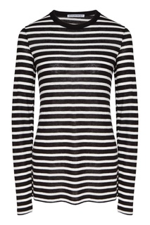 Полосатый лонгслив из вискозы и льна Alexanderwang.T