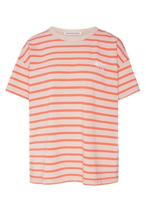 Бежево-оранжевая футболка Alexander Wang