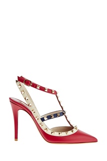 Красные туфли Rockstud с отделкой Valentino