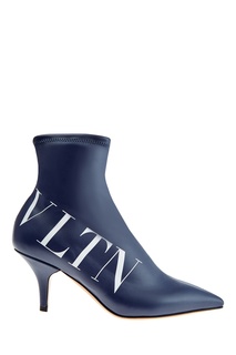 Синие ботильоны с логотипом VLTN Valentino