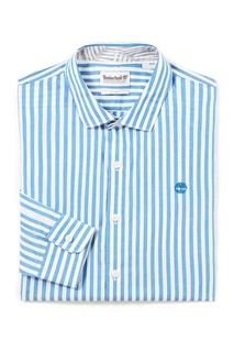 Рубашка в бело-голубую полоску Timberland