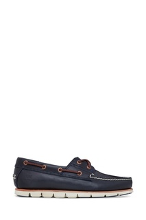 Кожаные мокасины синего цвета Timberland