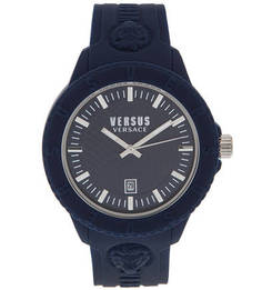 Часы с синим силиконовым ремешком Versus