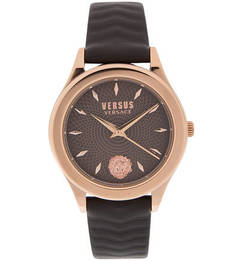 Кварцевые часы с ремешком из рельефной кожи Versus