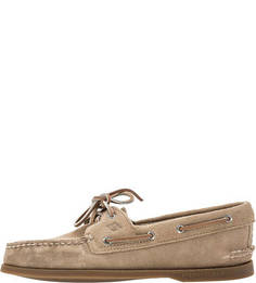 Бежевые топсайдеры из натуральной замши Sperry Top Sider