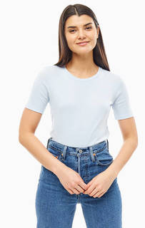 Голубая хлопковая футболка United Colors of Benetton