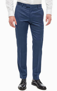 Зауженные синие брюки из шерсти Strellson