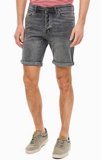 Джинсовые шорты с карманами серого цвета Selected