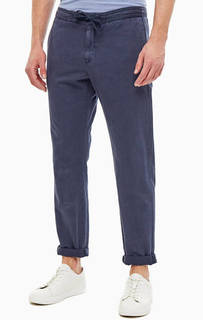 Темно-синие брюки с добавлением льна Strellson
