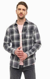 Хлопковая рубашка в клетку с карманом Jack & Jones