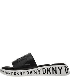 Черные сабо с тиснением Dkny