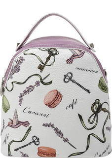 Сумка-рюкзак из натуральной кожи с принтом Curanni