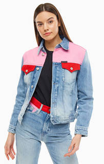Джинсовая куртка с контрастными элементами Calvin Klein Jeans