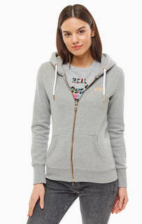Хлопковая толстовка с капюшоном и карманами Superdry