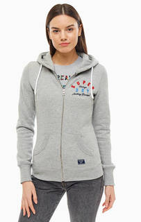 Хлопковая толстовка с капюшоном и карманами Superdry