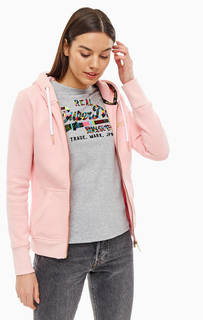 Хлопковая толстовка с капюшоном и карманами Superdry