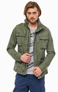 Легкая куртка цвета хаки из плотного хлопка Superdry