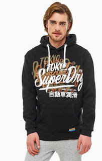 Хлопковая толстовка с капюшоном и карманом-кенгуру Superdry