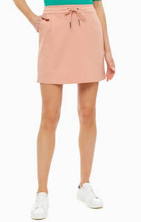 Короткая юбка кораллового цвета из плотного трикотажа Vero Moda