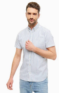 Хлопковая рубашка в полоску с карманом Jack & Jones