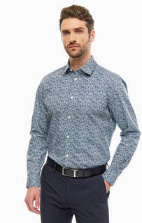 Рубашка синего цвета с цветочным принтом Selected