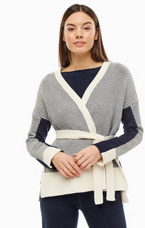 Синий кардиган без застежки Stefanel