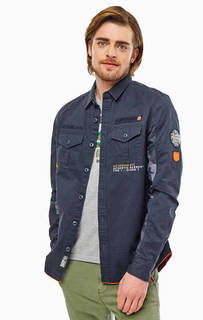 Приталенная рубашка с нашивками Superdry