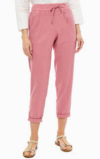 Зауженные розовые брюки с высоким содержанием льна Vero Moda