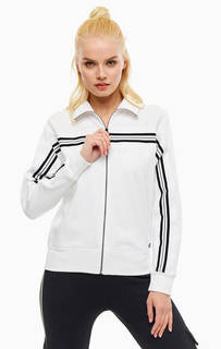 Белая толстовка с вышивкой на спине Dkny