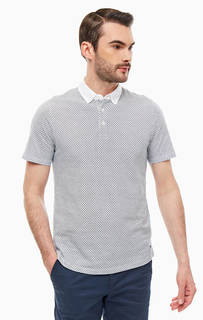 Хлопковая футболка поло в горошек Jack & Jones