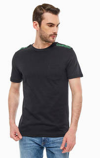 Черная хлопковая футболка с карманом Jack & Jones